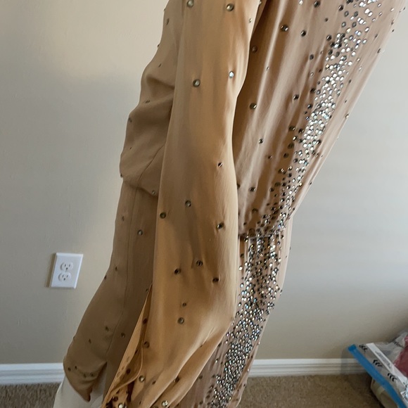 HAUTE HIPPIE Nude SILK sequin studded embellished dress ⭐️HOST PICK⭐️ small NWOT - Picture 11 of 14